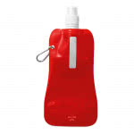 Botellas de agua publicitarias plegables 400ml color Rojo