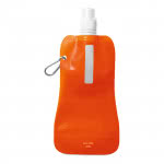 Botellas de agua publicitarias plegables 400ml color Naranja
