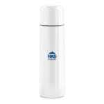 Termo de colores 500ml color Blanco cuarta vista con logo