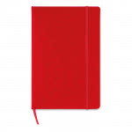 Libreta publicitaria de papel cuadriculado color Rojo