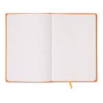 Libreta publicitaria de papel cuadriculado color Naranja segunda vista