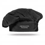 Gorro de chef publicitario de algodón color Negro impreso