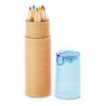 Set de 6 lápices personalizados infantiles color Azul segunda vista