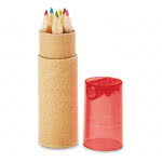 Set de 6 lápices personalizados infantiles color Rojo