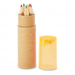 Set de 6 lápices personalizados infantiles color Naranja segunda vista
