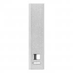 Power bank personalizado de aluminio 2.200mAh color Plateado Mate