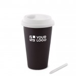 Taza pizarra personalizada de doble capa vista principal
