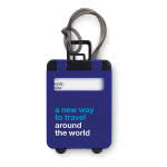 Identificador personalizado para trolley color Azul Marino cuarta vista con logo