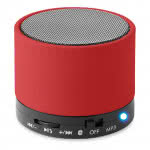 Altavoz publicitario circular Bluetooth color Rojo