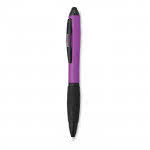 Bolígrafo bicolor con puntero táctil color Fuchsia segunda vista