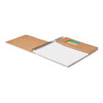 Cuaderno y lápices de colores publicitarios color Beige cuarta vista