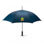 Paraguas publicidad unicolor antiviento 23'' color Azul cuarta vista con logo