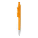 Bolígrafo de propaganda personalizado color Naranja cuarta vista con logo