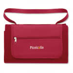 Mantel de picnic en bolsa para publicidad color Rojo cuarta vista con logo