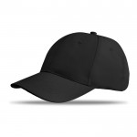 Gorra corporativa de 6 paneles color Negro