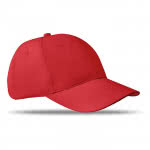 Gorra corporativa de 6 paneles color Rojo