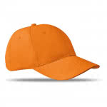 Gorra corporativa de 6 paneles color Naranja