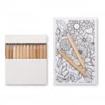 Set de lápices corporativos de colores color Blanco