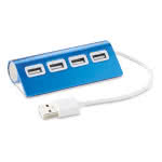 Hub publicitario Usb de 4 puertos color Azul