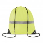 Bolsa de cuerdas personalizada reflectante color verde