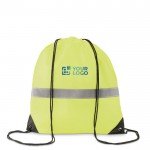 Mochilas de cuerdas personalizadas reflectante vista principal