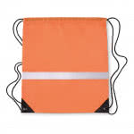 Bolsa de cuerdas personalizada reflectante color Naranja segunda vista
