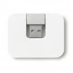 Hub personalizado USB 4 puertos color Blanco tercera vista