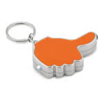 Llavero multifunción en forma de mano color Naranja cuarta vista