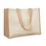 Bolsas publicitarias de yute y canvas color Beige