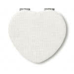 Espejo de bolsillo en forma de corazón color Blanco