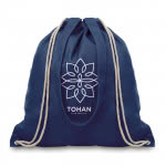 Mochilas de cuerdas con logo azul