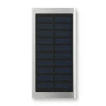 Power bank personalizado solar 8000 mAh color Plateado Mate segunda vista