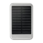 Powerbank promocional solar 4000 mAh color Plateado Mate tercera vista