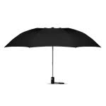 Elegante paraguas plegable personalizado color negro tercera vista