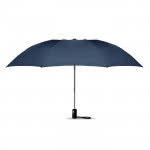 Elegante paraguas plegable personalizado color azul tercera vista
