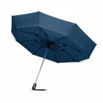 Elegante paraguas plegable personalizado color azul cuarta vista