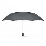 Elegante paraguas plegable personalizado color gris tercera vista