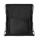 Mochilas de cuerdas originales con bolsillo color negro tercera vista