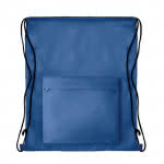 Mochilas de cuerdas originales con bolsillo color azul marino tercera vista
