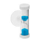 Reloj de arena promocional con ventosa color azul segunda vista