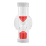 Reloj de arena promocional con ventosa color rojo