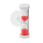 Reloj de arena promocional con ventosa color rojo segunda vista