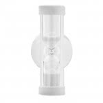 Reloj de arena promocional con ventosa color blanco