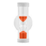 Reloj de arena promocional con ventosa color naranja