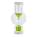 Reloj de arena promocional con ventosa color lima