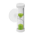 Reloj de arena promocional con ventosa color lima segunda vista