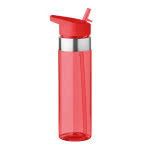Botella promocional de tritán con boquilla 650ml color rojo