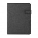 Portadocumentos A4 con Powerbank color negro impreso