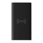 Powerbank de carga inalámbrica color negro cuarta vista