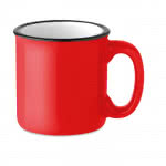 Taza con logo estilo vintage color rojo